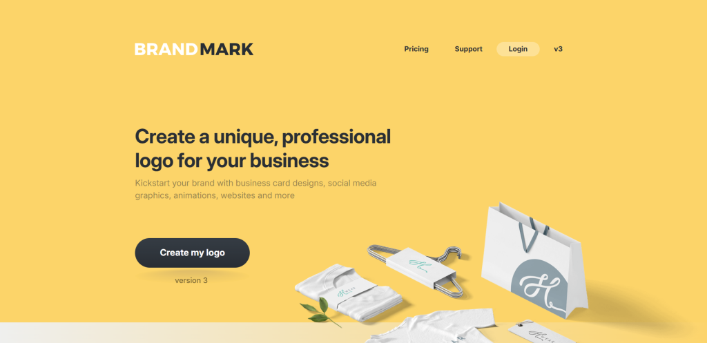 Brandmark AI tools untuk pemula yang ingin membuat logo otomatis