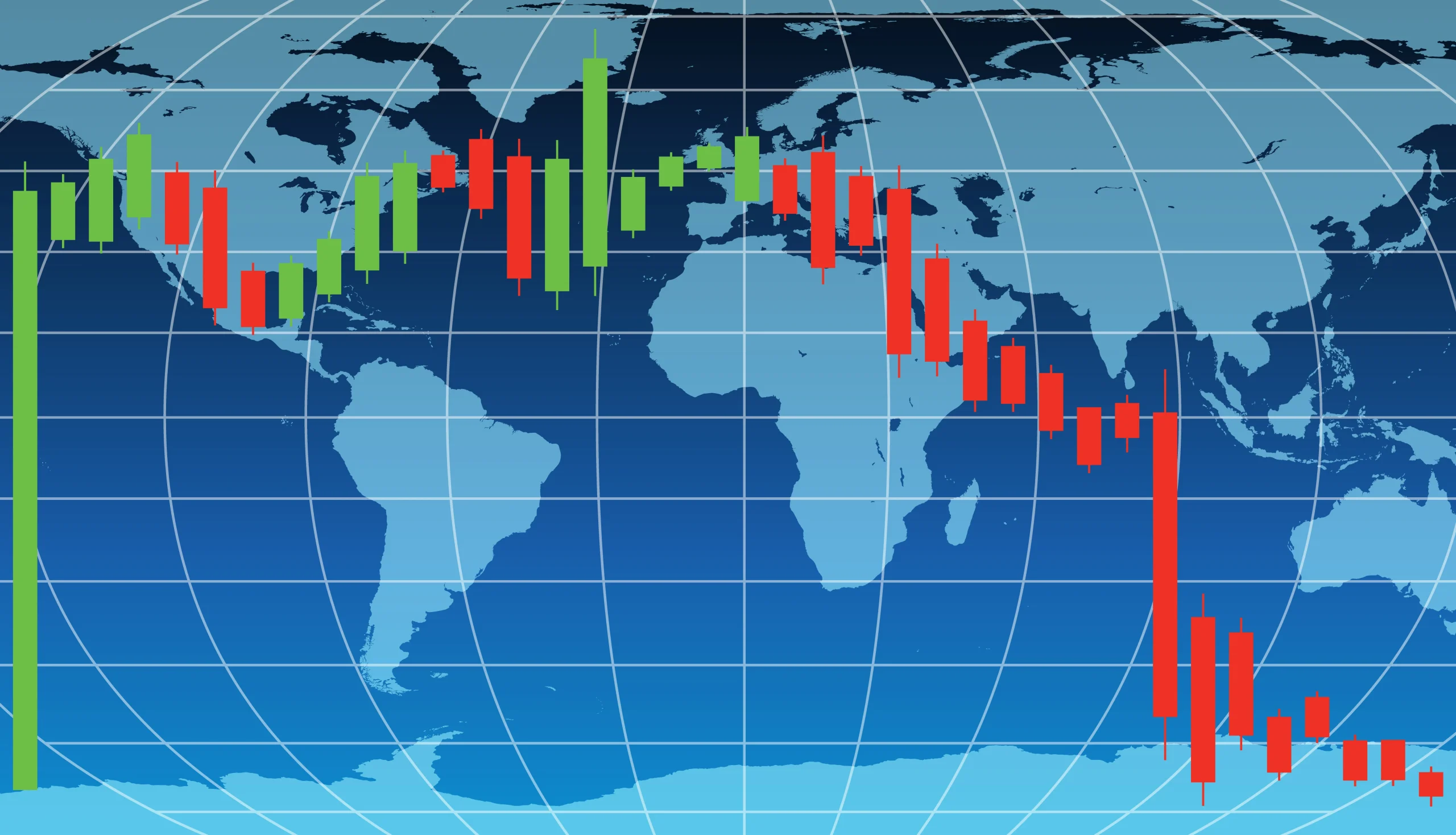 Ilustrasi grafik perubahan nilai tukar rupiah terhadap dolar AS di monitor keuangan.