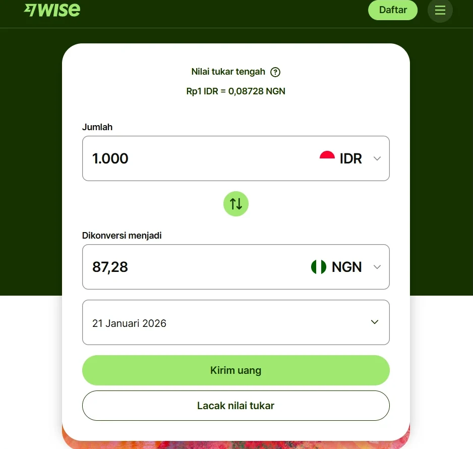 Ilustrasi grafik perubahan nilai tukar rupiah terhadap dolar AS di monitor keuangan.