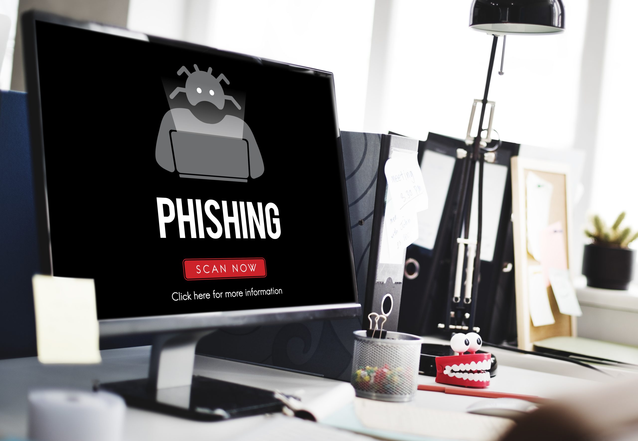 Ilustrasi serangan phishing melalui email palsu